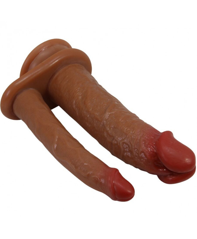 Gana meilė - Hulbertas dvigubas realus dildo su vibracijos mulato 3