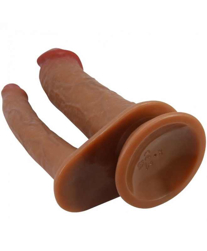 Gana meilė - Hulbertas dvigubas realus dildo su vibracijos mulato 4