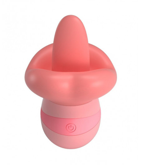 PRETTY LOVE - KYLEE TONGUE CLITORIS STIMULATOR 10 VIBRATIONS NUDE PINK
