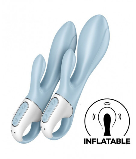SATISFYER - AIR PUMP BUNNY 1 INFLATABLE RABBIT VIBRATOR BLUE