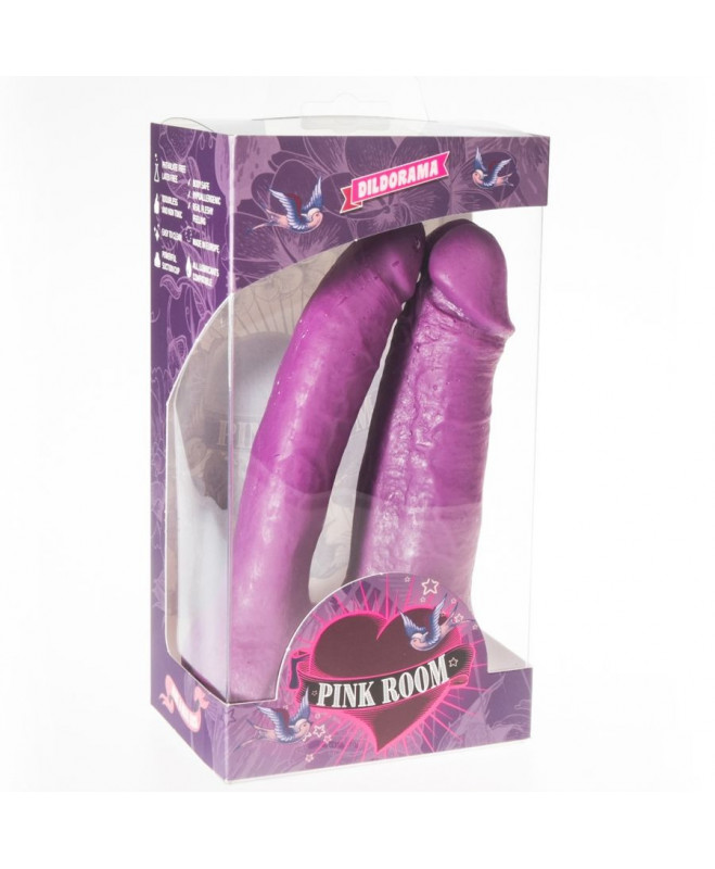 ROŽINĖ KAMBARIUS ARTHUS REALISTIC DILDO PURPLE 17cm/15.5cm 2