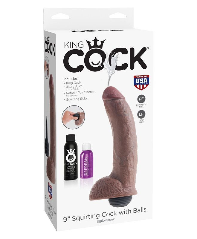 KING COCK SQUIRTING RUDA 9 colių 4