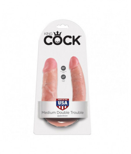 KING COCK U-SHAPED MEDIUM DOUBLE TROUBLE FLESH