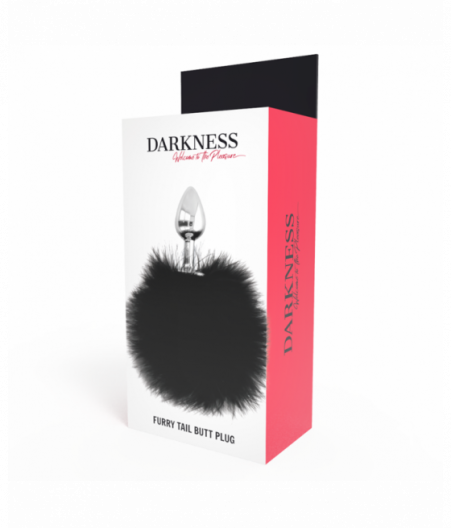 DARKNESS EXTRA ANAL BUTTPLUG WITH TAIL BLACK 7 CM