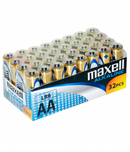 MAXELL BATTERY ALCALINA AA LR6 PACK*32 UDS