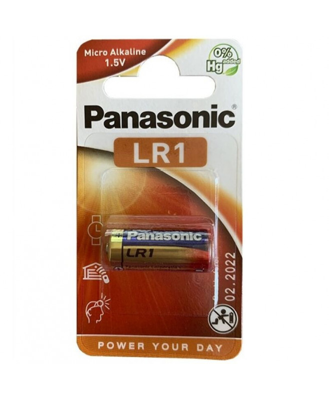 PANASONIC šarminis akumuliatorius LR1 1,5 V BLISTER 1 PAKUOTĖ