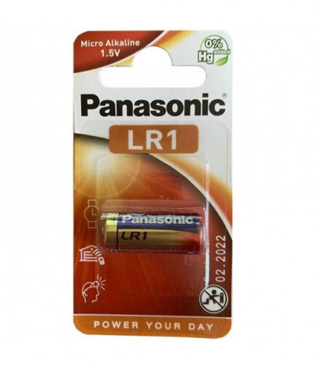 PANASONIC ALKALINE BATTERY LR1 1.5V BLISTER 1 PACK