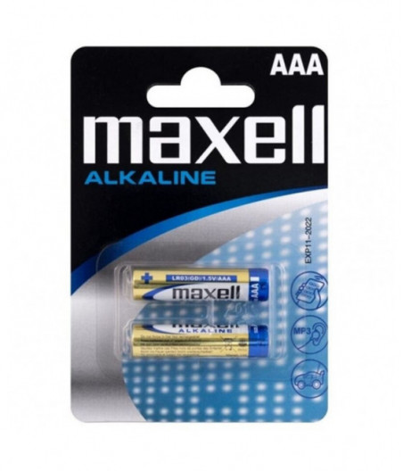 MAXELL ALKALINE BATTERY AAA LR03 BLISTER * 2