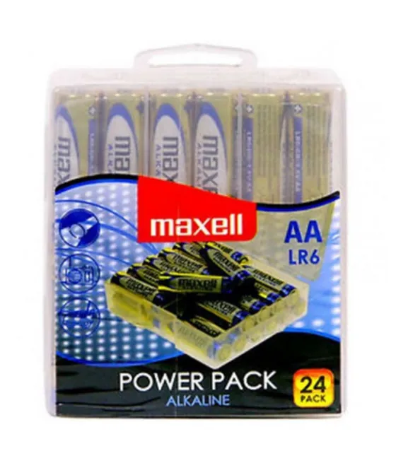 MAXELL šarminės baterijos AA LR6 PAKUOTĖS * 24 BATERIJOS