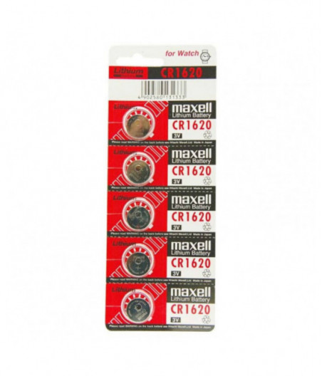 MAXELL BATTERY LITIO CR1620 3V 5 UDS