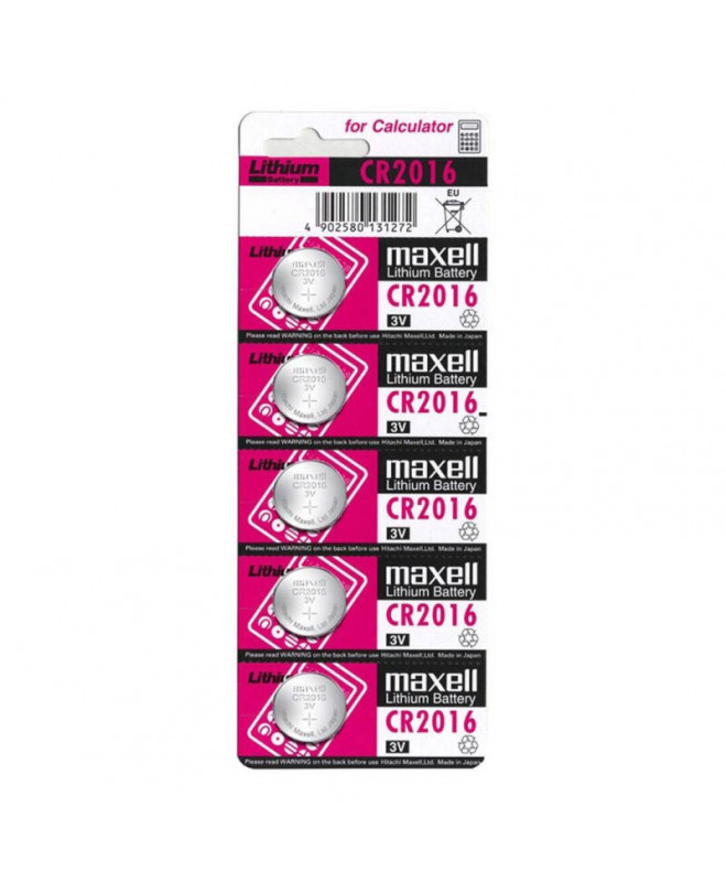 MAXELL BATTERY LITIO CR2016 3V 5UDS