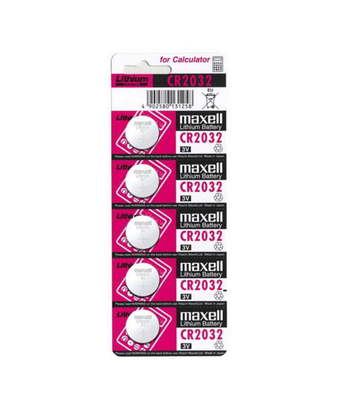 MAXELL BATTERY LITIO CR2032 3V 5UDS