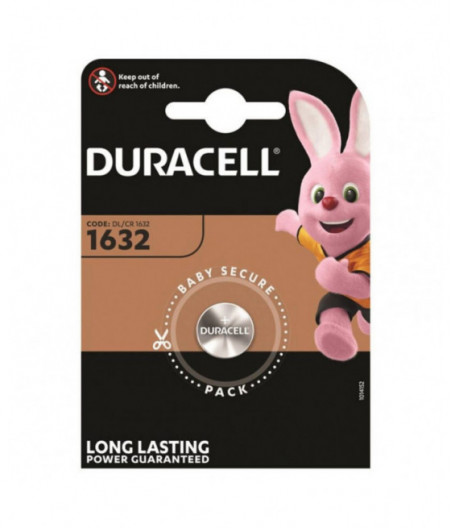 DURACELL BUTTON BATTERY LITIO CR1632 3V 1 UNIT