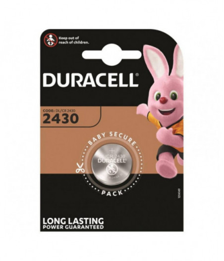 DURACELL BUTTON BATTERY LITIO CR2430 3V 1 UNIT