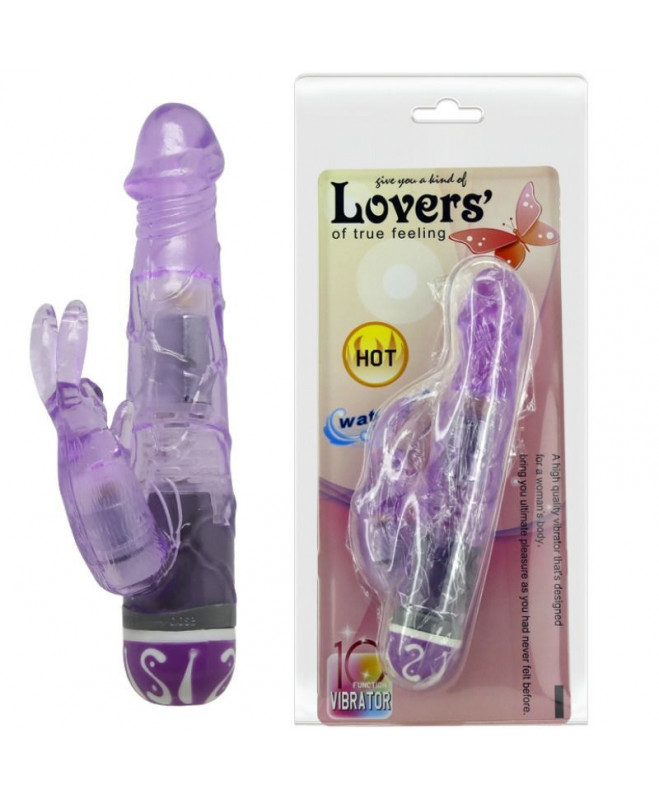 BAILE VIBRATORS MULTISPEED RABBIT VIBRATOR PURPLE 3