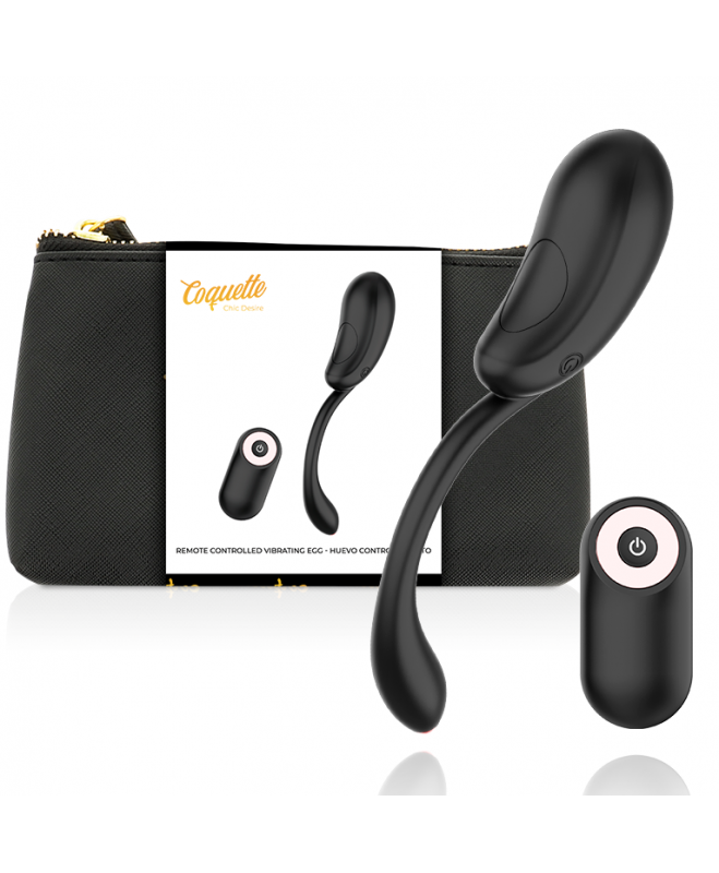 COQUETTE CHIC DESIRE VIBRATINGAS EGG NUOTOLINIO KONTROLĖS PULTAS ĮKRAUJAMAS JUODAS/ AUKSAS