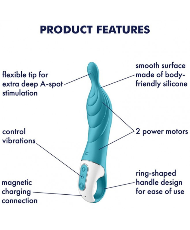 VIBRATORIUS SATISFYER A-MAZING 2 A-SOT - TURQUOISE 4