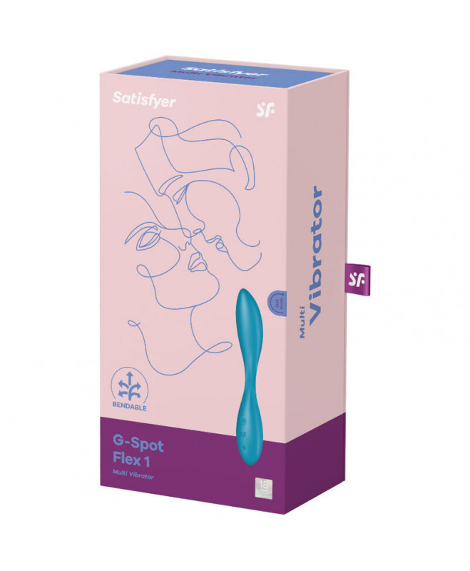 SATISFYER G-SPOT FLEX 1 MULTI VIBRATOR - MĖLYNAS 4