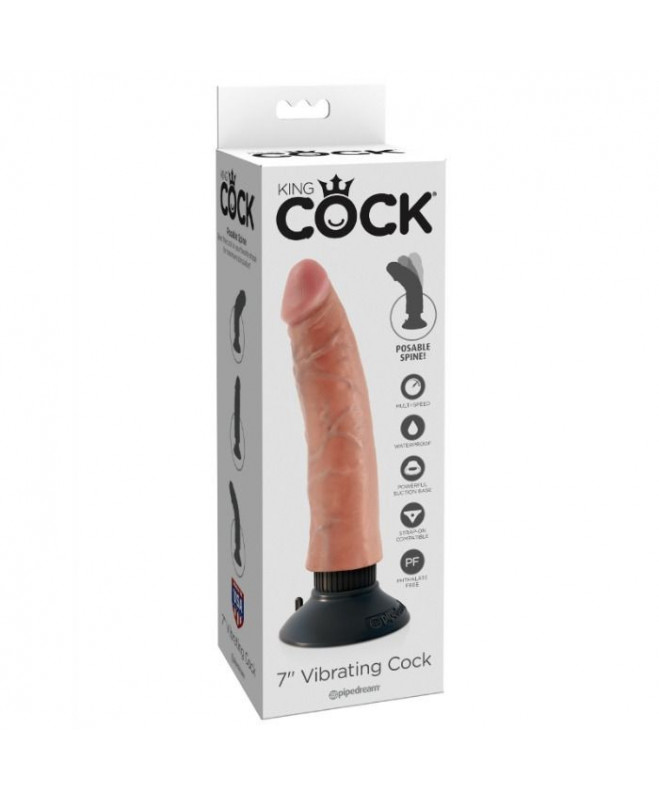 KING COCK 17,78 CM VIBRAVIMAS GAIDAUS KŪNAS 1