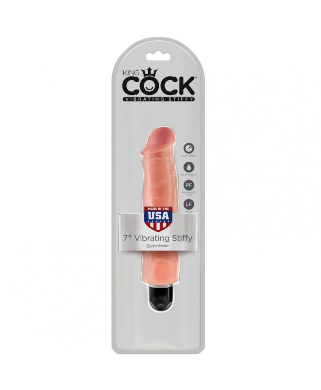 KING COCK 17,8 CM VIBRATING STIFFY - FLESH 3