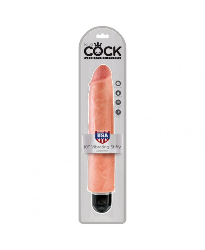 KING COCK 25,4 CM VIBRATING STIFFY - FLESH 3