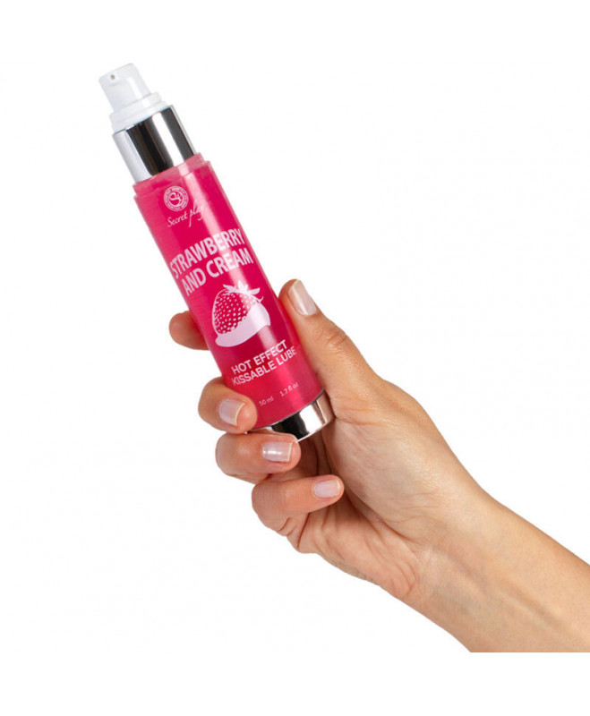 SECRETPLAY LUBRICANT 2-1 HEAT EFFECT braškių ir kremo 50 ml 3