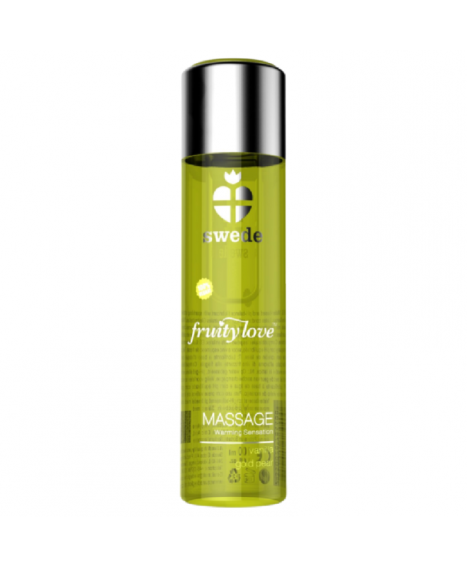 SWEDE FRUITY LOVE WARMING EFFECT MASAŽINIS ALIEJUS VANILĖS IR AUKSO KRAUŠIŲ ALIEJUS 120 ML. SWEDE FRUITY LOVE WARMING EFFECT MASAŽINIS ALIEJUS VANILĖS IR AUKSO KRAUŠIŲ ALIEJUS 120 ML.