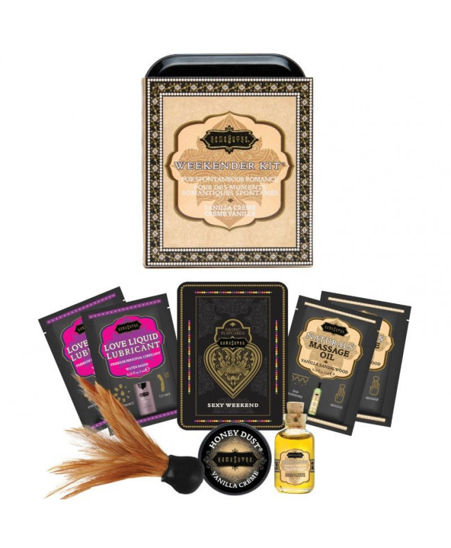 KAMASUTRA WEEKENDER TIN KIT VANILINIS KREMAS 2