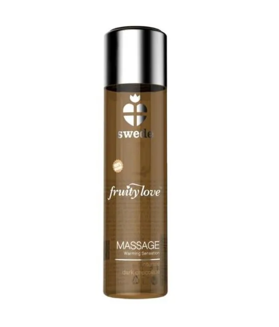 SWEDE FRUITY LOVE ŠILDANČIO POVEIKIO MASAŽINIS ALIEJUS INTENSE DARK CHOCOLATE 60 ML.