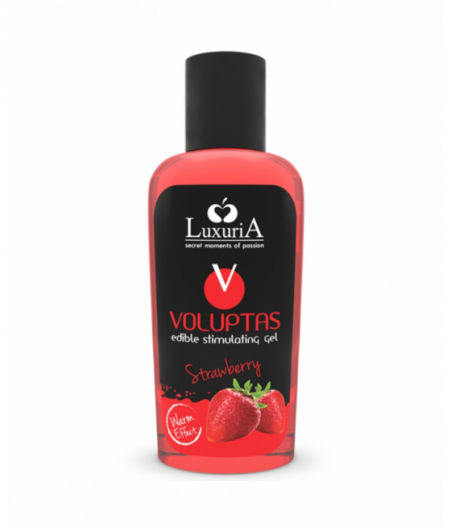 LUXURIA VOLUPTAS EDIBLE MASSAGE GEL WARMING EFFECT STRAWBERRY 100 ML