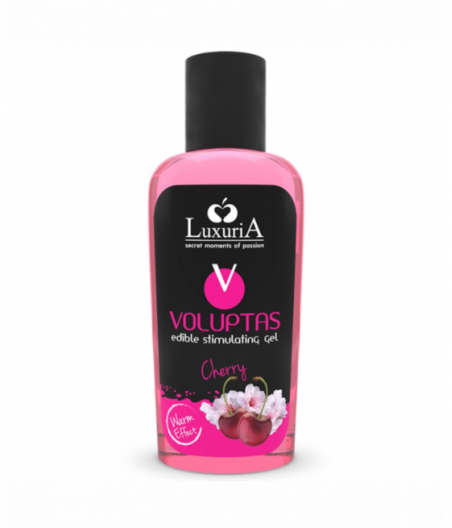 LUXURIA VOLUPTAS EDIBLE MASSAGE GEL WARMING EFFECT CHERRY 100 ML