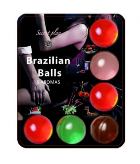 SECRETPLAY BRAZILLIAN BALLS LUBRICANT HOT BALLS 6 UNITS