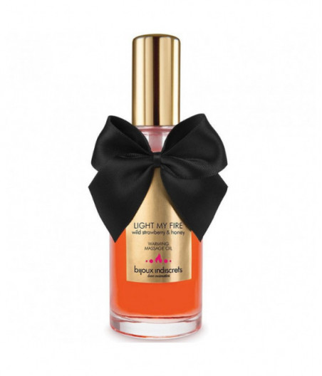 BIJOUX INDISCRETS LIGHT MY FIRE WILD STRAWBERRY WARMING OIL 100 ML