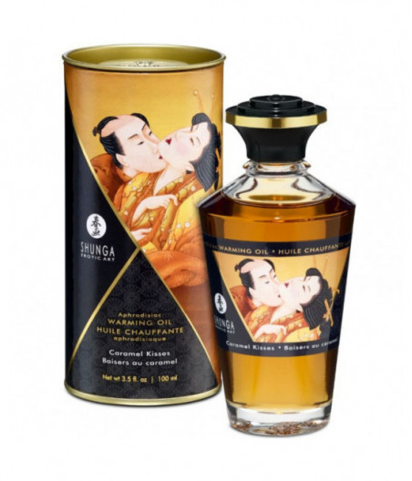 SHUNGA MASSAGE OIL WITH HEAT EFFECT CARAMEL FLAVOR 100 ML