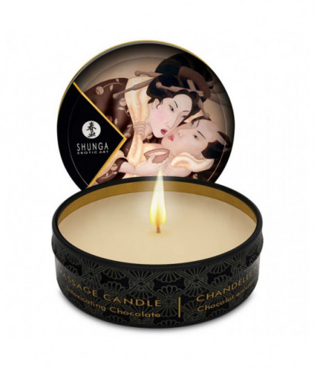 SHUNGA MINI CARESS BY CANDELIGHT CHOCOLATE MASSAGE CANDLE 30 ML