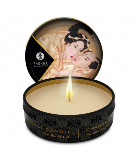 SHUNGA MINI CARESS BY CANDELIGHT VANILLA MASSAGE CANDLE 30 ML