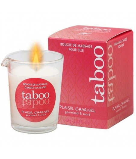 TABOO CANDLE MASSAGE WOMAN PLAISIR CHARNEL SMELL CACACO FLOWER 60 G