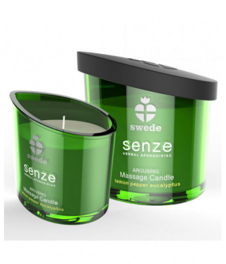 SWEDE SENZE AROUSING MASSAGE CANDLE LEMON, PEPPER, EUCALYPTUS 50 ML