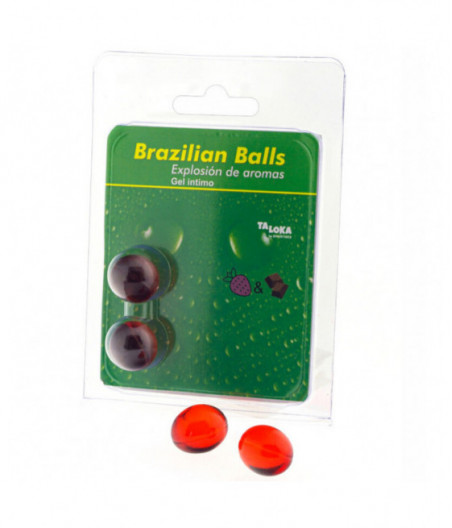 TALOKA 2 BRAZILIAN BALLS STRAWBERRY & CHOCOLATE INTIMATE GEL