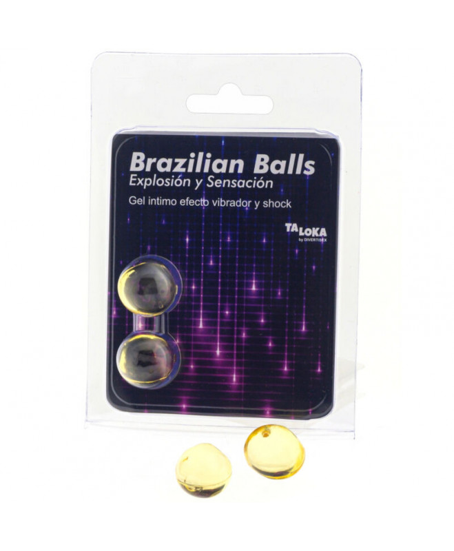 TALOKA - 2 BRAZILIAN BALLS VIBRATING & SHOCK EFFECT EXCITING GEL