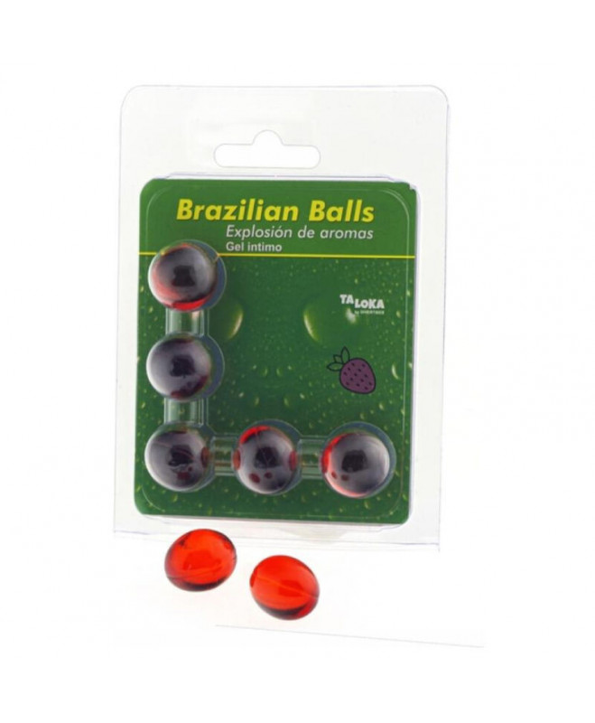 TALOKA - 5 BRAZILIAN BALLS TRAWBERRY INTIMATE GEL