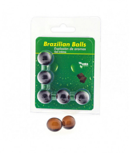 TALOKA 5 BRAZILIAN BALLS CHOCOLATE INTIMATE GEL