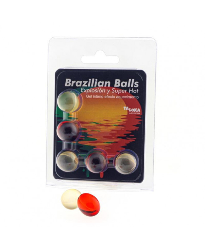 TALOKA - 5 BRAZILIAN BALLS SUPER HOT EFECT EXCITING GEL