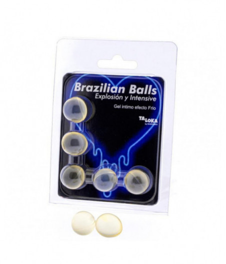 TALOKA 5 BRAZILIAN BALLS COLD & VIBRATION EFFECT EXCITING GEL