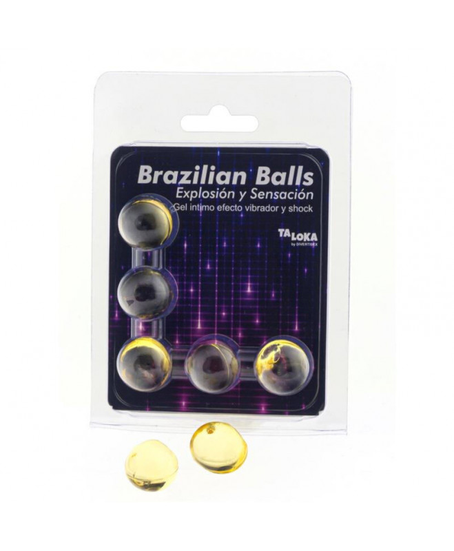 TALOKA - 5 BRAZILIAN BALLS VIBRATING & SHOCK EFFECT EXCITING GEL