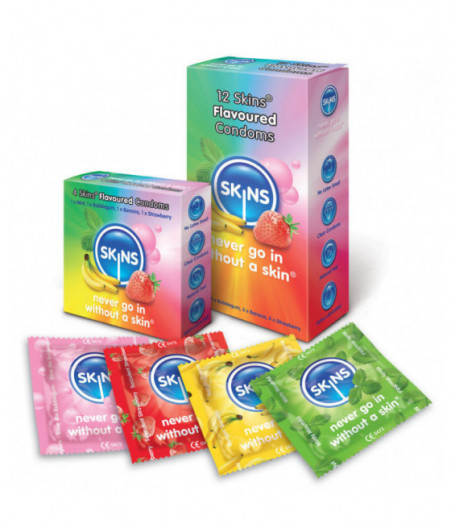 SKINS CONDOM FLAVOURS 12 PACK