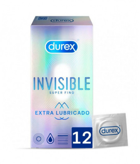DUREX INVISIBLE EXTRA LUBRICATED 12 UNITS