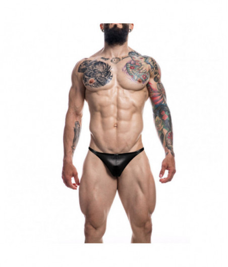 CUT4MEN BRAZILIAN BRIEF BLACK LEATHERETTE S