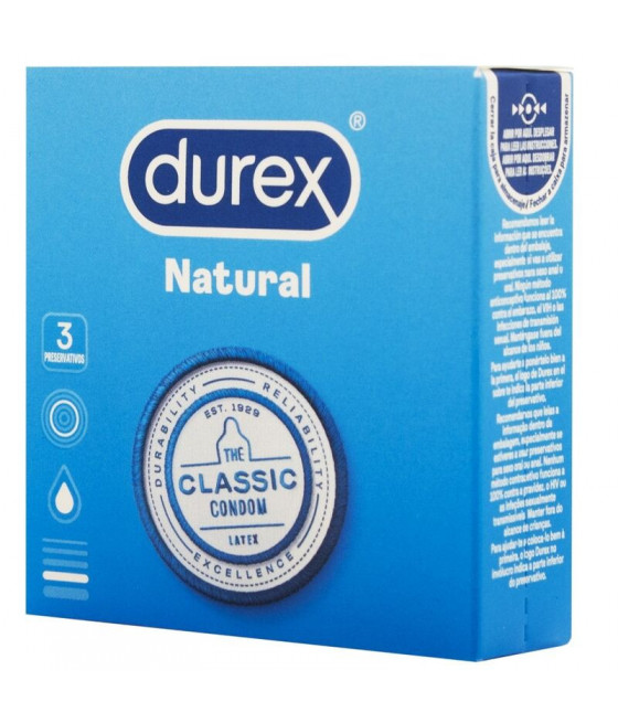 DUREX NATURAL CLASSIC 3 VIENETAI