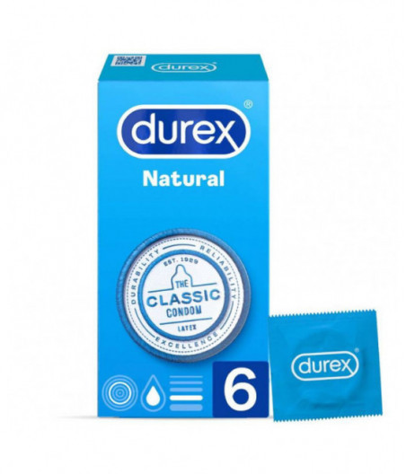 DUREX NATURAL CLASSIC 6 UNITS